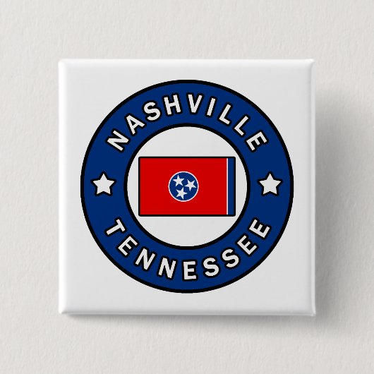 Badge Carré 5 Cm Nashville Tennessee (Devant)