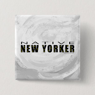 Badge Carré 5 Cm Natif New Yorkais noir