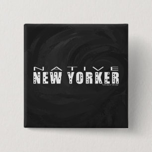 Badge Carré 5 Cm Natif New Yorkais noir