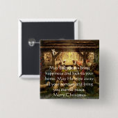 Badge Carré 5 Cm Nativité (Devant & derrière)