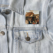 Badge Carré 5 Cm Nativité (En situation)