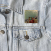 Badge Carré 5 Cm Nativité Noël (En situation)