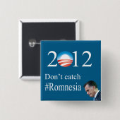 Badge Carré 5 Cm N'attrapez pas le #Romnesia (Devant & derrière)