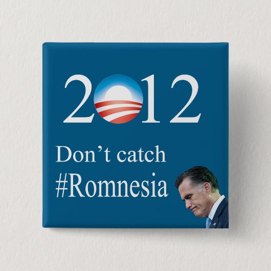 Badge Carré 5 Cm N'attrapez pas le #Romnesia (Devant)