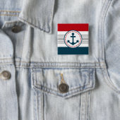 Badge Carré 5 Cm Nautical design (En situation)