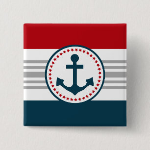 Badge Carré 5 Cm Nautical design