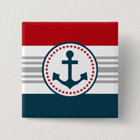 Badge Carré 5 Cm Nautical design (Devant)
