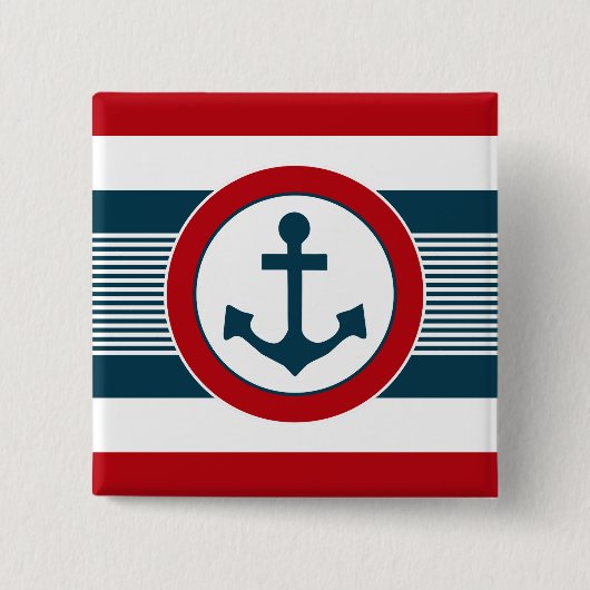 Badge Carré 5 Cm Nautical design (Devant)