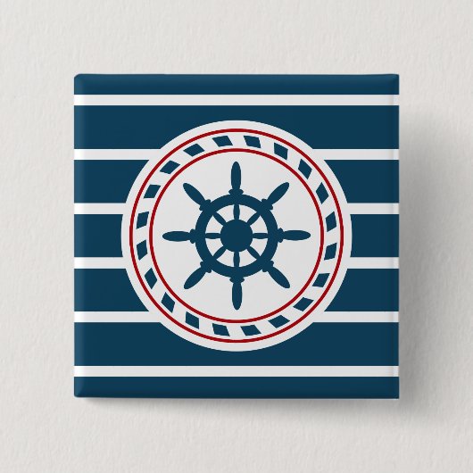 Badge Carré 5 Cm Nautical design (Devant)