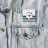 Badge Carré 5 Cm Nautical design (En situation)