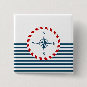 Badge Carré 5 Cm Nautical design