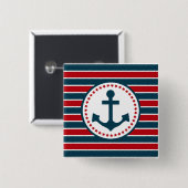Badge Carré 5 Cm Nautical design (Devant & derrière)