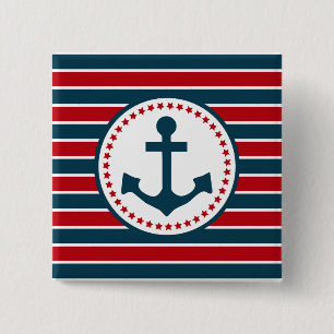 Badge Carré 5 Cm Nautical design