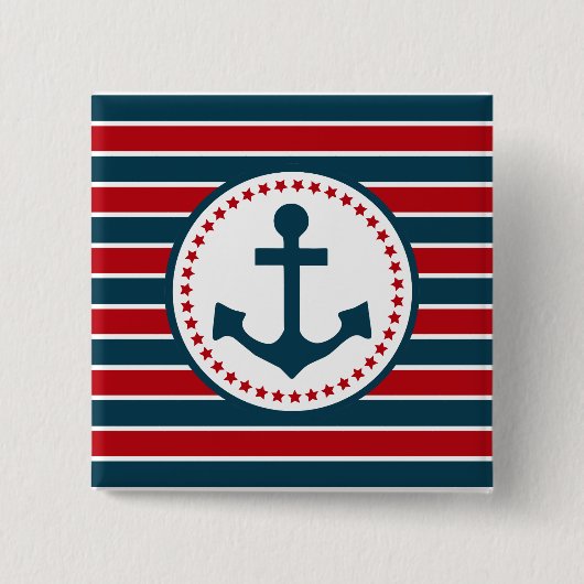 Badge Carré 5 Cm Nautical design (Devant)