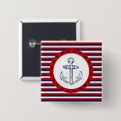 Badge Carré 5 Cm Nautical design (Devant & derrière)