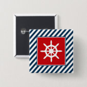 Badge Carré 5 Cm Nautical themed design (Devant & derrière)