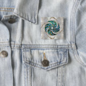 Badge Carré 5 Cm Nautilus Shell - Abalone et Pearl (En situation)