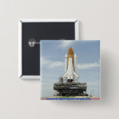 Badge Carré 5 Cm navette spatiale Atlantis 2 (Devant & derrière)
