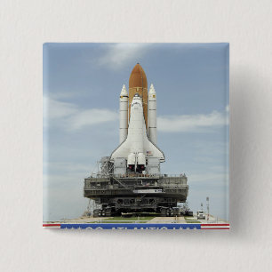 Badge Carré 5 Cm navette spatiale Atlantis 2