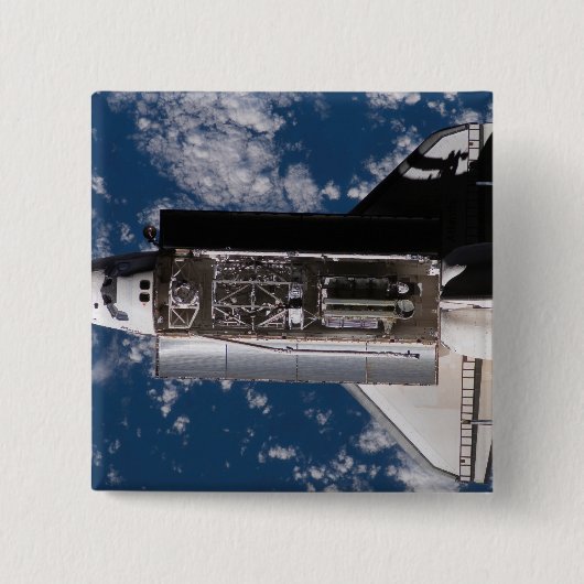 Badge Carré 5 Cm Navette spatiale Atlantis 2 (Devant)