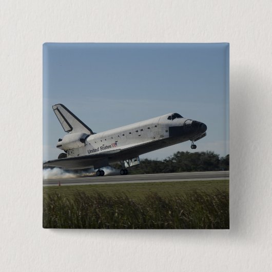 Badge Carré 5 Cm navette spatiale Atlantis touche 2 (Devant)