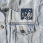 Badge Carré 5 Cm Navette spatiale Endeavor 10 (En situation)