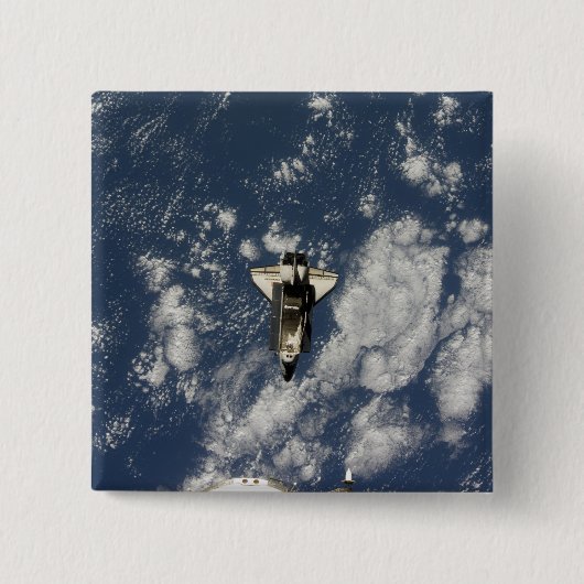 Badge Carré 5 Cm Navette spatiale Endeavor 10 (Devant)