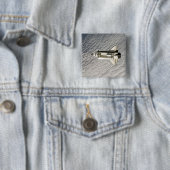 Badge Carré 5 Cm Navette spatiale Endeavor 13 (En situation)