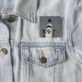 Badge Carré 5 Cm Navette spatiale Endeavor 14 (En situation)