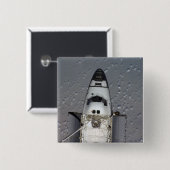 Badge Carré 5 Cm Navette spatiale Endeavor 14 (Devant & derrière)