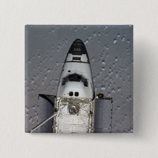 Badge Carré 5 Cm Navette spatiale Endeavor 14 (Devant)
