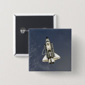 Badge Carré 5 Cm Navette spatiale Endeavor 15 (Devant & derrière)
