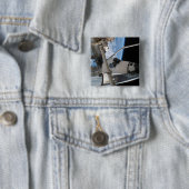 Badge Carré 5 Cm Navette spatiale Endeavor 23 (En situation)