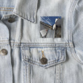 Badge Carré 5 Cm Navette spatiale Endeavor 25 (En situation)