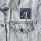 Badge Carré 5 Cm Navette spatiale Endeavour (En situation)