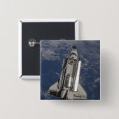 Badge Carré 5 Cm Navette spatiale Endeavour (Devant & derrière)