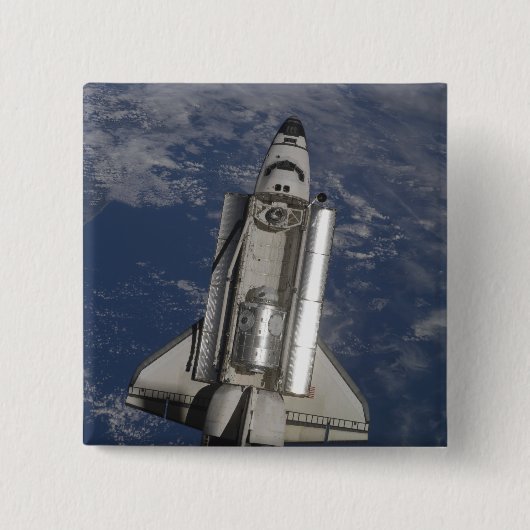 Badge Carré 5 Cm Navette spatiale Endeavour (Devant)