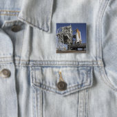 Badge Carré 5 Cm Navette spatiale Endeavour (En situation)