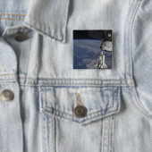 Badge Carré 5 Cm Navette spatiale Endeavour 2 (En situation)