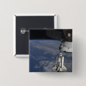 Badge Carré 5 Cm Navette spatiale Endeavour 2 (Devant & derrière)