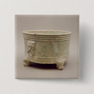 Badge Carré 5 Cm Navire de trépied de poterie de terre