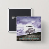 Badge Carré 5 Cm N'ayez pas peur d'imaginer (Devant & derrière)