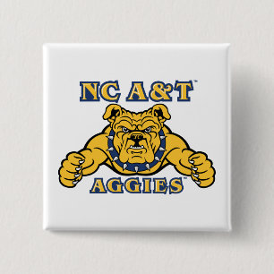Badge Carré 5 Cm NC A&T Agences   Aggie Bulldog