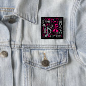 Badge Carré 5 Cm Né à Dance Pink ID277 (En situation)