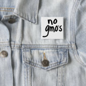 Badge Carré 5 Cm Ne crient aucun GMO protègent notre nourriture (En situation)