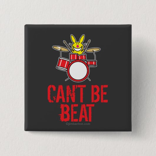 Badge Carré 5 Cm Ne peut pas me battre (Devant)