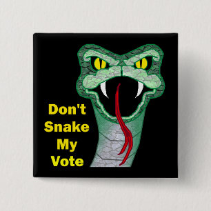 Badge Carré 5 Cm Ne serrez pas mon vote