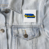 Badge Carré 5 Cm Nebraska (En situation)