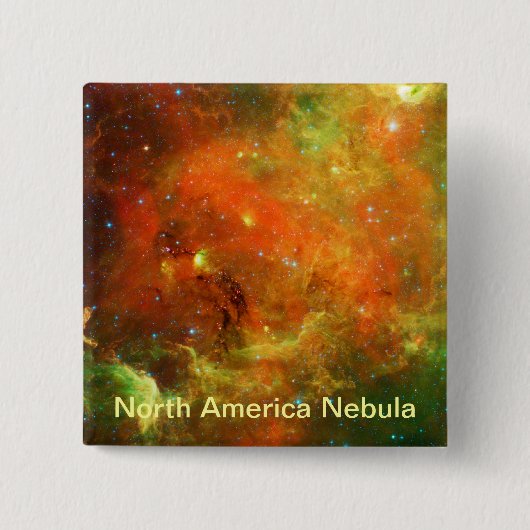 Badge Carré 5 Cm Nebula Amérique du Nord (Devant)