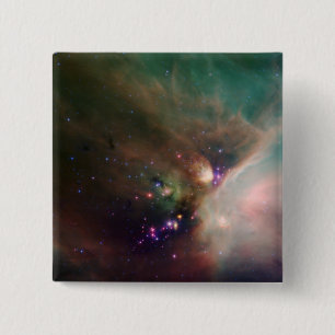 Badge Carré 5 Cm nébuleuse de Rho Ophiuchi